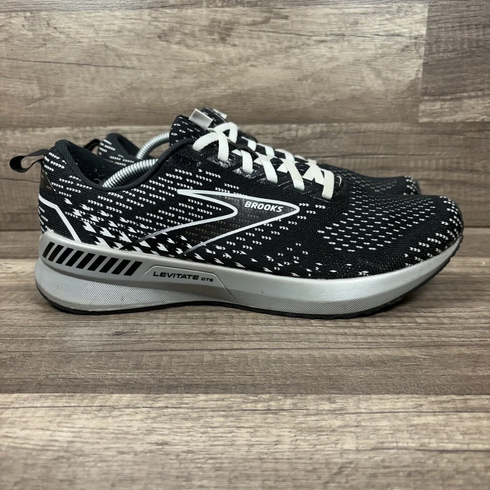 Brooks Levitate GTS 5 Black White Womens US Size 10 1203581B090 Running Shoes